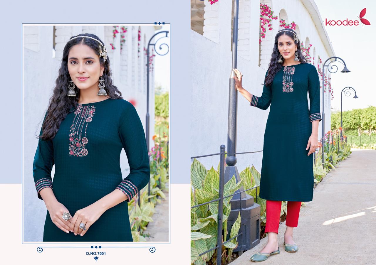 Raas 1 By Koodee 7001-7006 Designer Kurtis Catalog